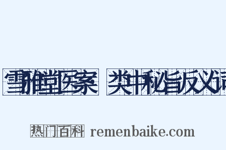 雪雅堂医案·类中秘旨反义词是什么意思的图片